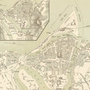 Vintage Map of Trondheim, Norway 1885