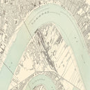 Vintage Map of Bordeaux, France 1886
