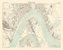 Vintage Map of Bordeaux, France 1886