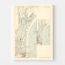 Vintage Map of Saint Nazaire, France 1886