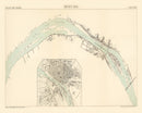 Vintage Map of Rouen, France 1886