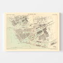 Vintage Map of Le Havre, France 1886