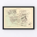 Vintage Map of Le Havre, France 1886