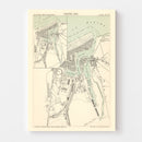 Vintage Map of Dieppe, France 1886