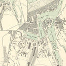 Vintage Map of Dieppe, France 1886
