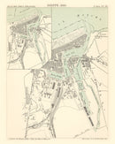 Vintage Map of Dieppe, France 1886