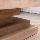 Modern Rustic Coffee Table, Rectangular Center Table For Living Room - Natural Wood Wash / Rustic by Unique Piece Furniture