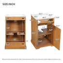 Bathroom Vanity With Integrated Sink, Soft-Closing Door - Natural Wood by HouseOfZazla