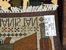 Afghan War Rug, Helicopters Tanks Guns, Handmade, Wool, 2x3