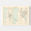 Vintage Map of Boulogne-sur-Mer, France 1884