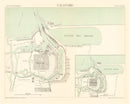 Vintage Map of Calais, France 1886