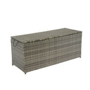 Lightweight Wicker Outdoor Storage Box Doubles As Side Table