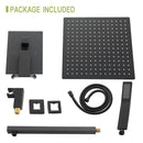 10" Square Dual Shower Head System Wall Mounted With Rough In Valve Modern Bathroom Fixture by HouseOfZazla
