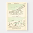 Vintage Map of Bremerhaven, Germany 1886