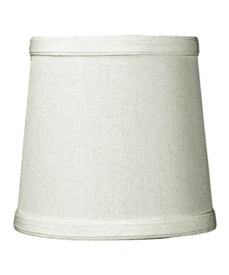 6"W x 5"H Set of 6 Light Oatmeal Linen Drum Chandelier Clip-On Lampshade