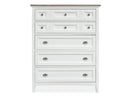 Heron Cove - Two Tone Drawer Chest - Chalk White And Dovetail Gray by Unique Piece Furniture
