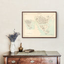 Vintage Map of Barrow, England 1884
