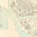 Vintage Map of Barrow, England 1884