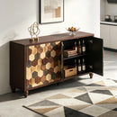 59.8" Sideboard With Honeycomb Pattern