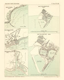 Vintage Map of Dover, England 1884