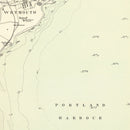 Vintage Map of Weymouth, England 1884
