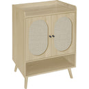 2 Door Shoe Rack, Freestanding Modern Shoe Storage Cabinet, for Entryway