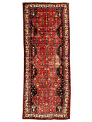 Vintage Persian Hosseinabad Runner Rug - 4’2” x 10’5” - Handwoven Wool, Circa 1950s