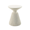 Duane Fiber Concrete Accent Table - White by HouseOfZazla