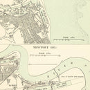 Vintage Map of Swansea, Wales 1885