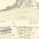 Vintage Map of Hull, England 1885
