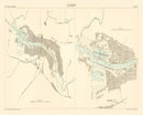 Vintage Map of Glasgow, England 1886