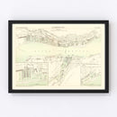 Vintage Map of Liverpool, England 1885