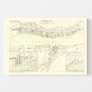 Vintage Map of Liverpool, England 1885