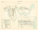 Vintage Map of London, England 1885