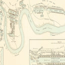 Vintage Map of London, England 1885