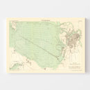 Vintage Map of Saint Petersburg, Russia 1884