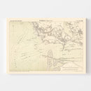 Vintage Map of Porto, Portugal 1884