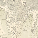 Vintage Map of Copenhagen, Denmark 1884