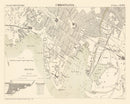 Vintage Map of Copenhagen, Denmark 1884