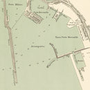 Vintage Map of Naples, Italy 1889