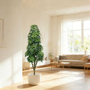 Realistic Faux Tree With Lifelike Foliage For Indoor And Outdoor Use - Green