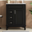 Bathroom Vanity With Sink, Compact Cabinet & 2 Drawers And Adjustable Shelf by Unique Piece Furniture