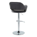 Margarite - Contemporary Ajustable Barstool With Swivel With Rounded T Footrest (Set of 2) by HouseOfZazla