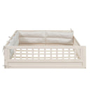 Upholstered Platform Bed With Guardrail And Pillow by HouseOfZazla