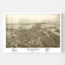 Vintage Map of Chambersburg, Pennsylvania 1885