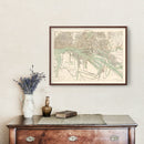 Vintage Map of Hamburg, Germany 1889