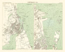 Vintage Map of Copenhagen, Denmark 1888