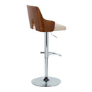 Ariana - Mid Century Modern Adjustable Barstool Stool With Swivel With Rounded T Footrest (Set of 2) by HouseOfZazla