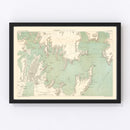 Vintage Map of Sydney, Australia 1887