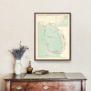 Vintage Map of Lyttelton, New Zealand 1889